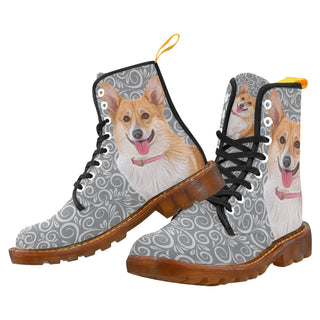 Corgi Lover Black Boots For Women - TeeAmazing