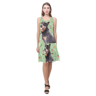 Australian Cattle Dog Sleeveless Splicing Shift Dress - TeeAmazing