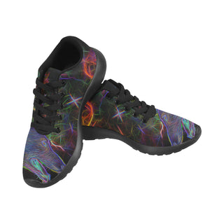 Greyhound Glow Design 2 Black Sneakers for Men - TeeAmazing