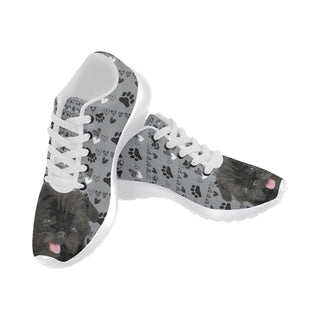 Affenpinschers White Sneakers for Women - TeeAmazing