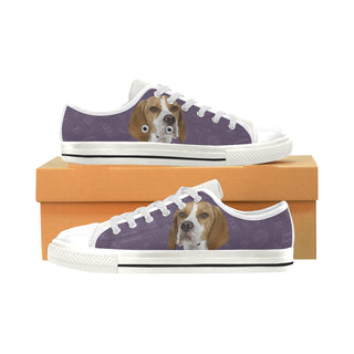English Pointer Dog White Low Top Canvas Shoes for Kid - TeeAmazing