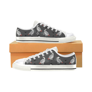 African Greys White Women's Classic Canvas Shoes - TeeAmazing