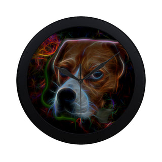 Beagle Glow Design 2 Black Circular Plastic Wall clock - TeeAmazing