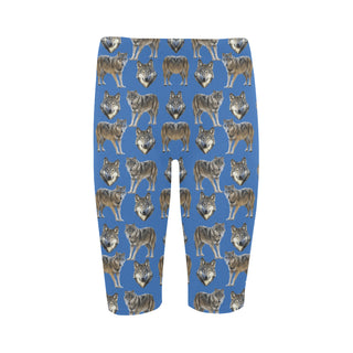 Wolf Pattern Hestia Cropped Leggings - TeeAmazing