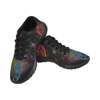 Corgi Glow Design 3 Black Sneakers for Women - TeeAmazing