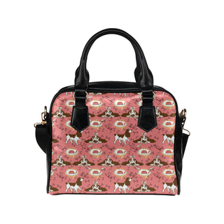 English Cocker Spaniel Pattern Shoulder Handbag - TeeAmazing