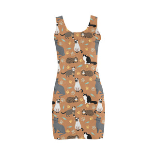 Cat Pattern Medea Vest Dress - TeeAmazing