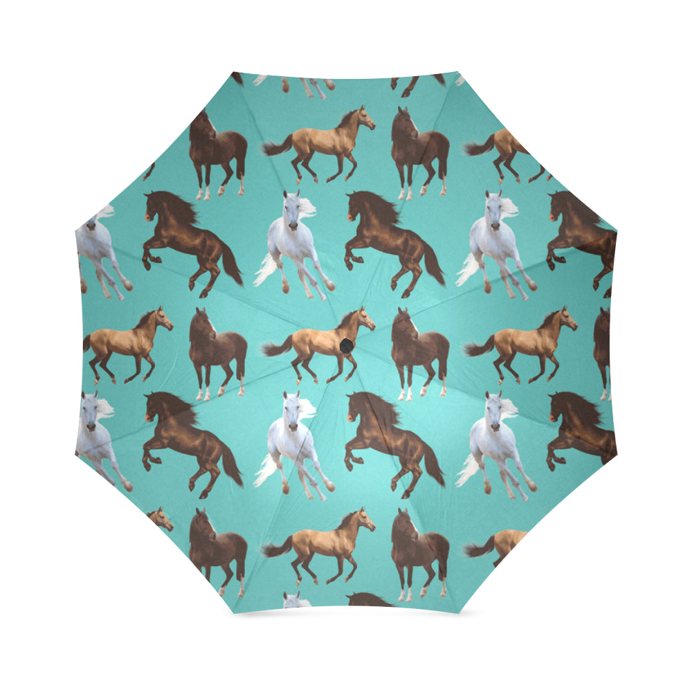 Horse Pattern Foldable Umbrella - TeeAmazing