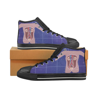 Anatomy Black High Top Canvas Shoes for Kid - TeeAmazing