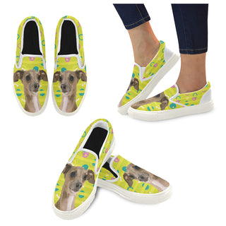 Italian Greyhound White Women's Slip-on Canvas Shoes - TeeAmazing