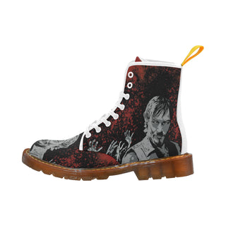 Daryl and Zombie's Hands White Boots For Men - TeeAmazing