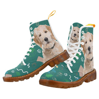 Australian Goldendoodle White Boots For Men - TeeAmazing