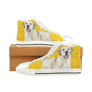 Labrador Retriever Water Colour No.1 White High Top Canvas Shoes for Kid - TeeAmazing