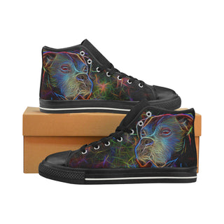 Boxer Glow Design 1 Black High Top Canvas Shoes for Kid - TeeAmazing