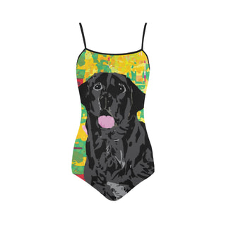 Black Lab Strap Swimsuit - TeeAmazing