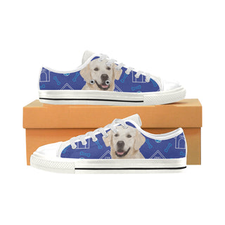 Labrador Retriever White Men's Classic Canvas Shoes - TeeAmazing