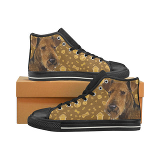 Welsh Terrier Dog Black High Top Canvas Shoes for Kid - TeeAmazing