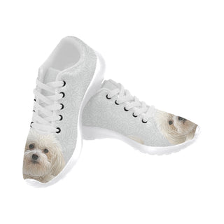 Bichon Frise Lover White Sneakers for Men - TeeAmazing