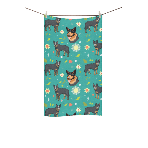 Australian Cattle Dog Flower Custom Towel 16"x28" - TeeAmazing