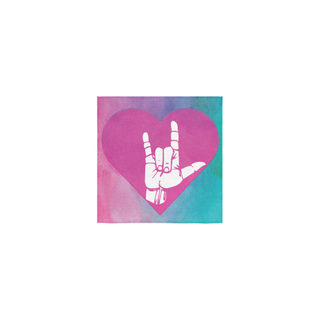 ASL Love Sign Square Towel 13“x13” - TeeAmazing