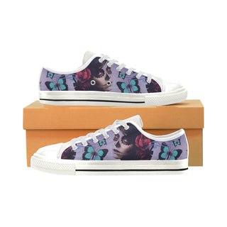 Sugar Skull Candy White Men's Classic Canvas Shoes - TeeAmazing