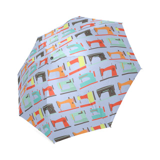 Sewing Machine Pattern Foldable Umbrella - TeeAmazing