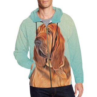 Bloodhound Lover All Over Print Full Zip Hoodie for Men - TeeAmazing
