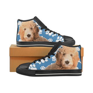 Goldendoodle Black Women's Classic High Top Canvas Shoes - TeeAmazing