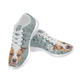 American Staffordshire Terrier White Sneakers for Women - TeeAmazing