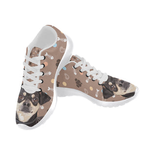 Chiweenie Dog White Sneakers for Women - TeeAmazing