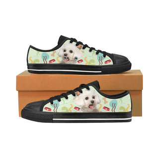 Maltipoo Black Men's Classic Canvas Shoes/Large Size - TeeAmazing