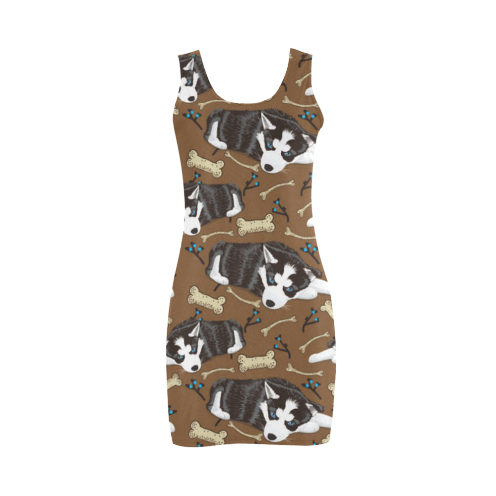 Siberian Husky Medea Vest Dress - TeeAmazing