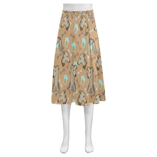Whippet Mnemosyne Women's Crepe Skirt (Model D16) - TeeAmazing