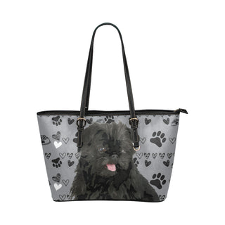 Affenpinschers Leather Tote Bag/Small - TeeAmazing