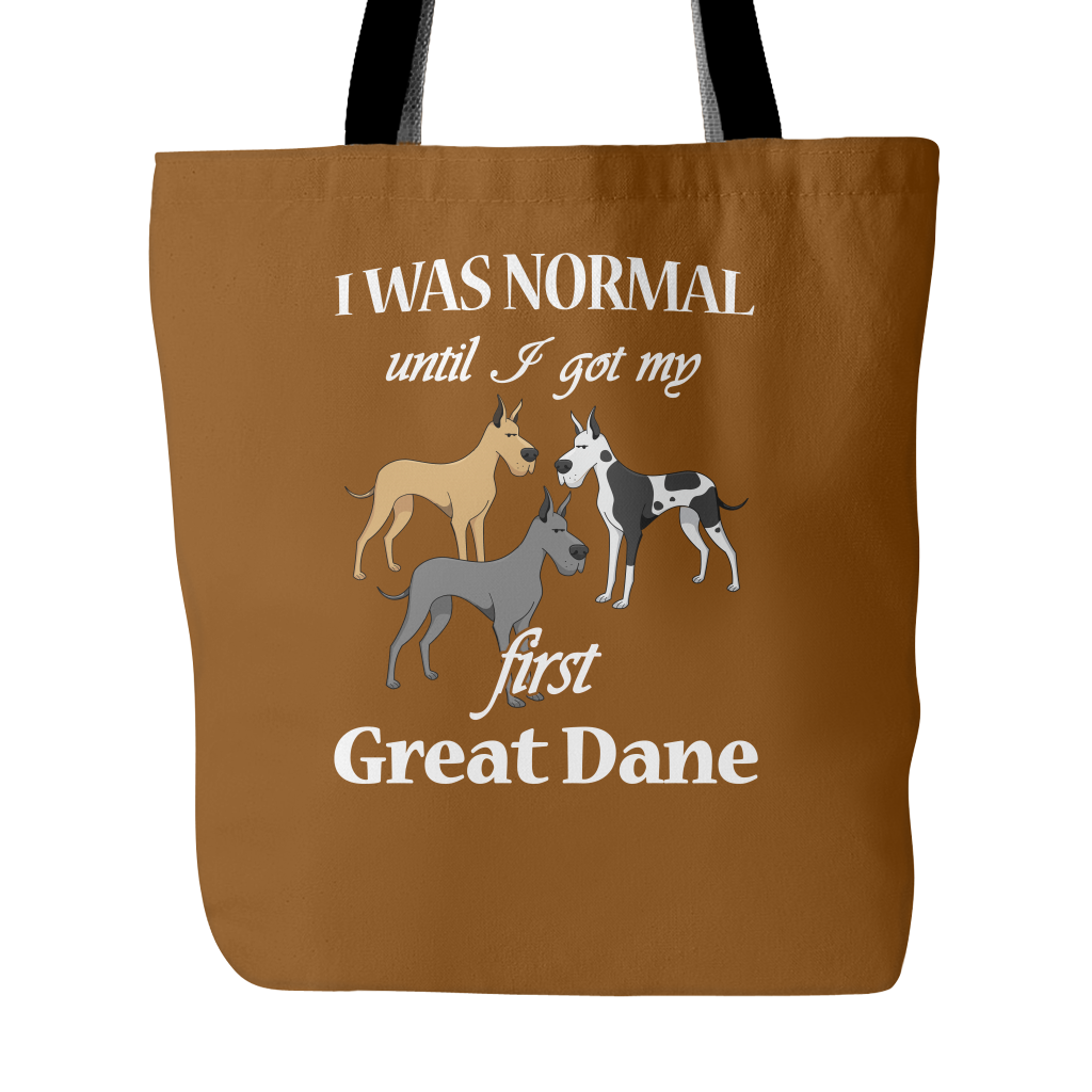 First Great Dane Dog Tote Bags - Great Dane Bags - TeeAmazing
