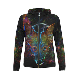 Corgi Glow Design 3 All Over Print Full Zip Hoodie for Women - TeeAmazing