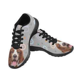 Welsh Springer Spaniel Dog Black Sneakers for Women - TeeAmazing