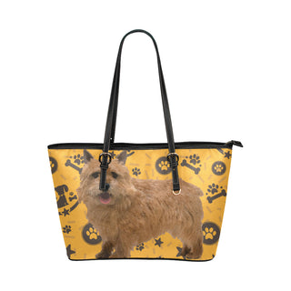 Norwich Terrier Dog Leather Tote Bag/Small - TeeAmazing