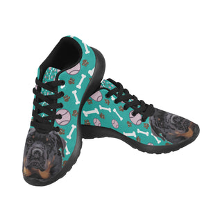 Rottweiler Black Sneakers for Women - TeeAmazing