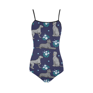 Coonhound Flower Strap Swimsuit ( Model S05) - TeeAmazing