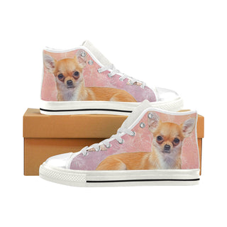 Chihuahua Lover White Men’s Classic High Top Canvas Shoes - TeeAmazing