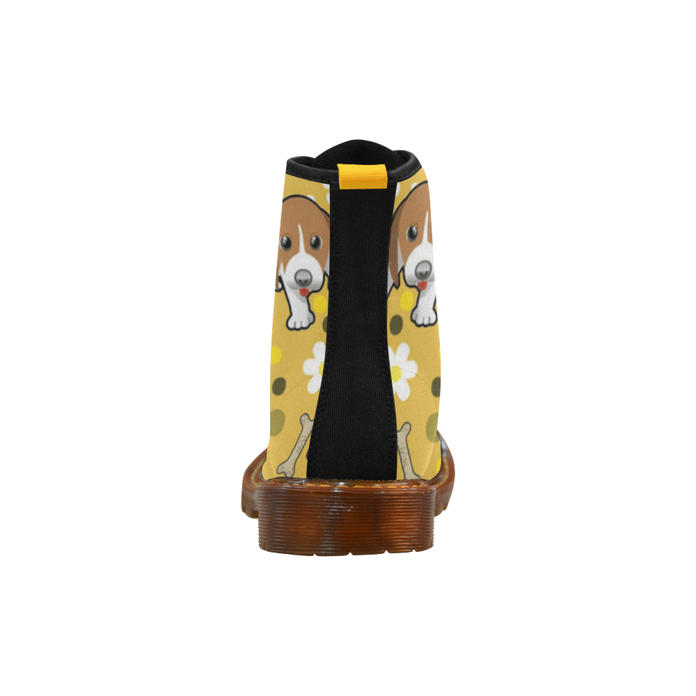 Beagle Black Boots For Women - TeeAmazing