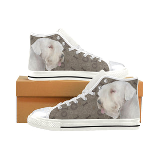 Sealyham Terrier Dog White High Top Canvas Women's Shoes/Large Size - TeeAmazing