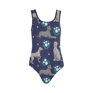 Coonhound Flower Vest One Piece Swimsuit (Model S04) - TeeAmazing