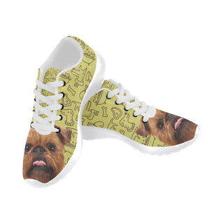 Brussels Griffon White Sneakers Size 13-15 for Men - TeeAmazing