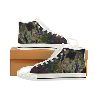 Newfoundland Glow Design 1 White Men’s Classic High Top Canvas Shoes - TeeAmazing