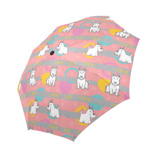 Scottish Terrier Pattern Auto-Foldable Umbrella - TeeAmazing