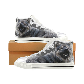 Eurasier White Women's Classic High Top Canvas Shoes - TeeAmazing