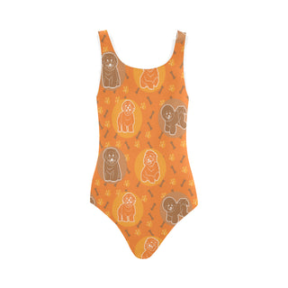 Bichon Frise Pattern Vest One Piece Swimsuit - TeeAmazing