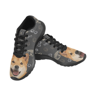 Shiba Inu Dog Black Sneakers for Men - TeeAmazing